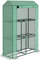 Outsunny Serra da Balcone per Orto a 3 Livelli con Porta a Cerniera Avvolgibile e 8 Fibbie di Plastica, Serra da Giardino in Acciaio e PE Anti UV, per Piante, Fiori e Verdure, 100x40x150 cm, Verde