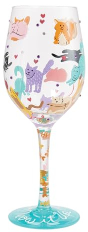 Enesco Lolita Cats Wine Glass