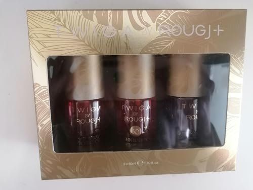 Rougj Travel Kit Solari 3x50ml - Spray Capelli, Lozione Solare SPF 30, Doposole - Attivatore e Prolungatore Abbronzatura Protezione UV e Idratazione Viso Corpo Capelli - Twiga by Rougj - Made in Italy