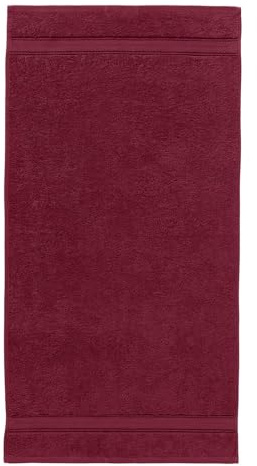 G BETTWARENSHOP Frottierserie Essential – Hochwertige Handtücher aus 100% Baumwolle – Saugstark, Weich & Pflegeleicht Handtuch 50x100 cm, Bordeaux