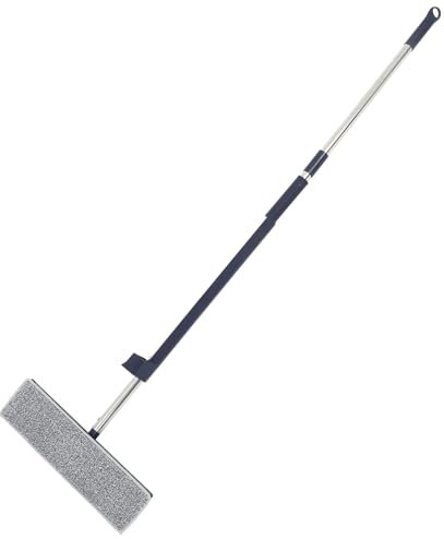 HONITANO Serpillière Microfibre avec Têtes Lavables Réutilisables Outil de Nettoyage Ajustable pour Sols et Système Auto Essorant Utilisation Humide et Sèche