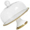 Didiseaon Alzatina con Cupola Vetro per Torte e Dessert Piatto da Snack per Feste e Matrimonio Design Vintage Resistente e