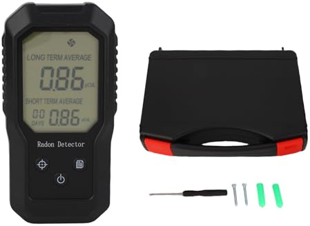 Kikumi Testeur de Gaz de Radon Portable du Détecteur de Radon Numérique pour Les Résultats à Long Terme et à Court Terme Affichage