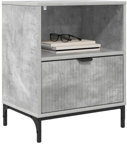 vidaXL Modern Bedside Table Bedroom Furniture Contemporary Design Small Storage Trolley Simple and Minimalist