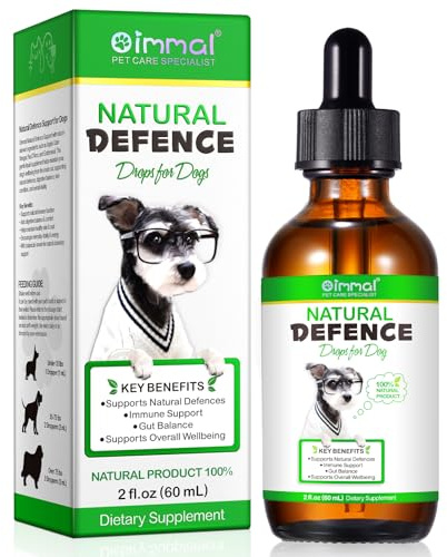 Natural Defence Drops for Dogs,Dog Immune Support Drops | Supports Joint, Digestion, Immunity & Skin Health | For Everyday Vitality | Suitable for All Breeds | 60ml