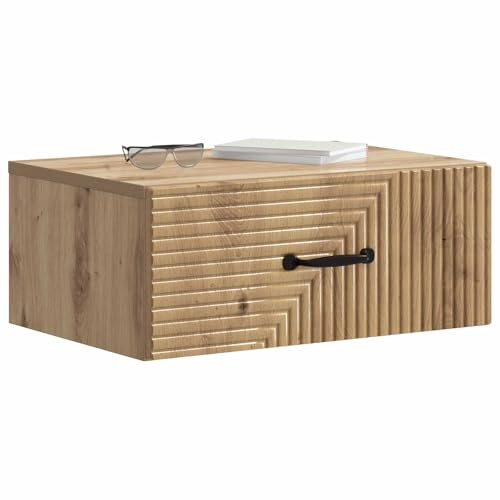 vidaXL Wandmontierter Nachttisch Artisan-Eiche 49 x 34,5 x 20 cm, Kompakte Nachttische, Coole Möbel für Dein Schlafzimmer, rechteckig mit viel Platz für Deine Essentials