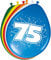 Folat 08275 - Zahlenballons/Ballon mit Zahl 75-12 / 30 cm - 8 STK.