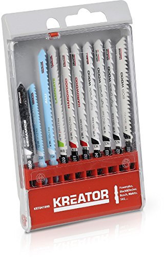 Kreator KRT041090 Set Stichsägeblatt 10teilig für verschiedene Materialien
