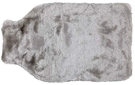 Hearth And Home Deluxe Hot Water Bottle with Grey Fur Cover