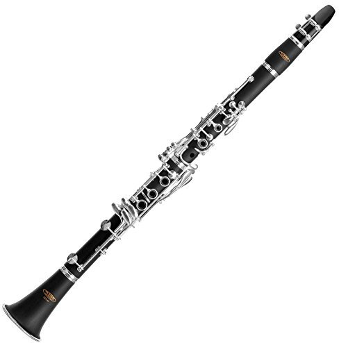 Classic Cantabile CLK-45 B-Klarinette (Böhm, 17 Klappen, 5 Ringe, ABS Kunststoff, Mechanik versilbert, ideales Schülerinstrument)