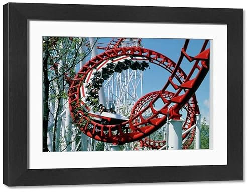 Media Storehouse Corkscrew Coil on a Rollercoaster Ride Framed Print - Modern Frame 22x18 (58x48cm) (6451569)