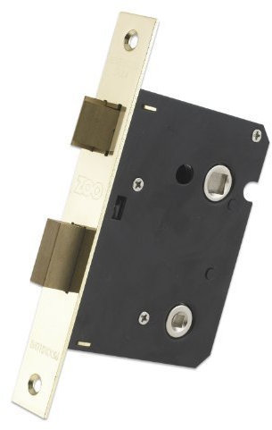 ZBC64PVD 63mm Mortice Bathroom Lock Polished Brass from The Door Handle Store by Zoo Hardware