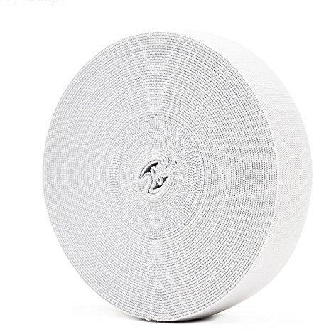 VANCOOL Weiß Gummiband Kleidung und Haushalt DIY Handwerk 10 Meter, 2,5cm in breit