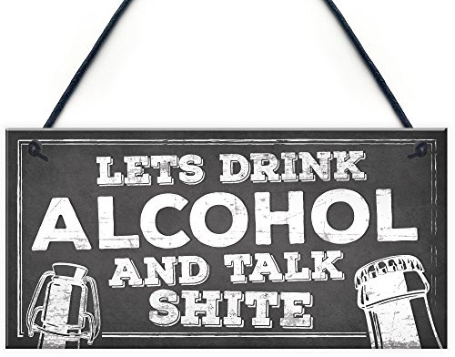 RED OCEAN Novelty Funny Alcohol Sign Gin Vodka Beer Gift Friend Man Cave Home Bar Plaque Gift For Him