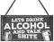 RED OCEAN Novelty Funny Alcohol Sign Gin Vodka Beer Gift Friend Man Cave Home Bar Plaque Gift For Him