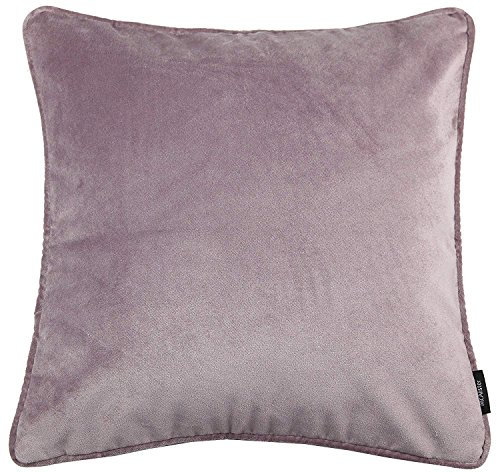McAlister Textiles Matter Samt | Kissenbezug für Sofakissen in Flieder Lila | 50 x 50cm | erhältlich in 25 Farben | griffester Samt edel paspeliert | Kissenhülle für Samtkissen