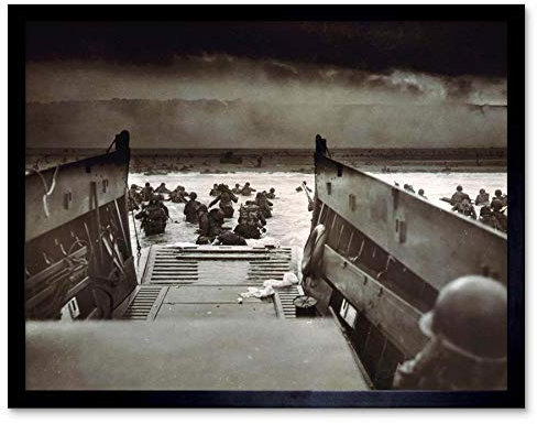 Wee Blue Coo War Military History D Day Landing Normandy Wwii Art Print Framed Poster Wall Decor Kunstdruck Poster Wand-Dekor-12X16 Zoll