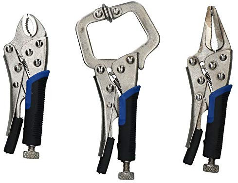 Mini Locking Pliers Clamp Mole Vice Grip Plier for Hobby Craft Welding 3pc Set