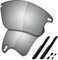 Saucer Premium Lentilles de rechange et kits caoutchouc pour Oakley Fast Jacket XL, (High Definition - Chrome Metal Polarized), Taille unique
