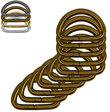 maDDma 10 stabile Halbringe D-Ringe Metallring Halbrund Ring Größen- /Farbwahl