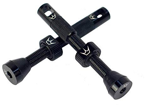 Peaty's x Chris King Tubeless Valves - Bike Tyre Valves (Black, 42mm)