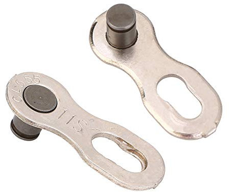 Bike Chain Links, 2 Pairs Quick Release Bike Steel Chain Connector for 11 Speed Heavy Duty Bicycle (Silver)