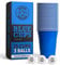 BeerBaller® Blue Cups - 25 blaue Beer Pong Becher & 3 Bier Pong Bälle | spülmaschinenfest & wiederverwendbar | 473ml - 16oz Partybecher | Bierpong Becher Set | Original American Beerpongbecher