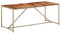 vidaXL Esstisch Esszimmertisch Küchentisch Tisch Holztisch Speisetisch Massivholztisch Esszimmer Küche 180x90x76cm Massivholz Stahl
