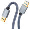 Faodzc USB 3.0 A Male to A Male Cable - 1 ft Nylon Braided Double End Cord Compatible with Hard Drive Enclosures, DVD Player, Laptop
