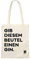 HALM Der Jute Beutel - Gib diesem Beutel einen Gin - Jutebeutel Bedruckt Weiß - Einkaufstasche Einkaufsbeutel Tote Bag aus 100% Bio-Baumwolle - Gib deinem Leben einen Gin
