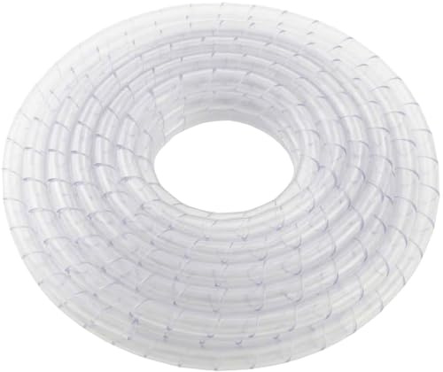 Lumonic Spiralband 4mm Transparent | 20m | Kabelschlauch für Kabel 1,5-10mm | flexibel, robust & zuschneidbar | Schreibtisch, KFZ, Industrie