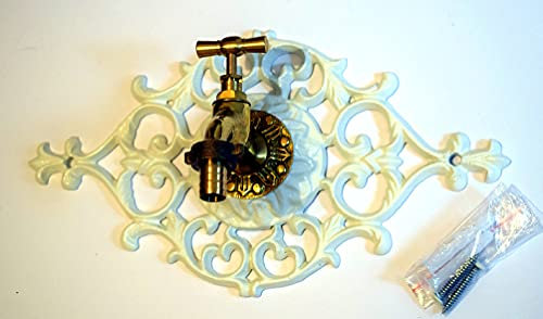 Graf von Gerlitzen Garten Wasser Zapfstelle Brunnen Kran Wasserhahn Wandbrunnen Zierrosette WTR-3W Kleiner kran