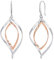 Amor Ohrhänger Edelstahl Damen Ohrschmuck, 6 cm, Bicolor, Kommt in Schmuck Geschenk Box, 2022598