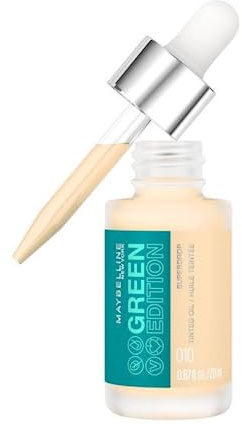 Maybelline Green Edition Superdrop Tinted Oil, adjustable, natural coverage, vegan formula, 10