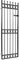tall garden gate,metal tall side gate, wrought iron style, tall single gate, Whalley Design, galvanised & powder coated black (width 3ft 6/74)