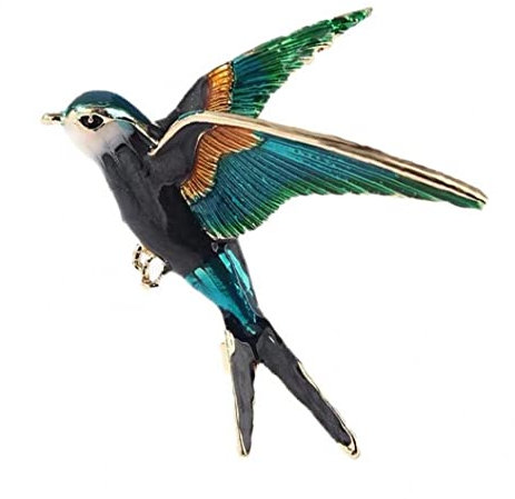 Emaille Fliegende Schlucken Brosche Pins Kreative Vogel Tier Brosche Pins Mantel Blusen Revers Schal Schal Kleid Dekoration Schmuck