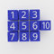 3D3 & CO - Corsi Würfel WNV, 10 blaue Würfel 2,5 cm nummeriert 1-10 in weiß