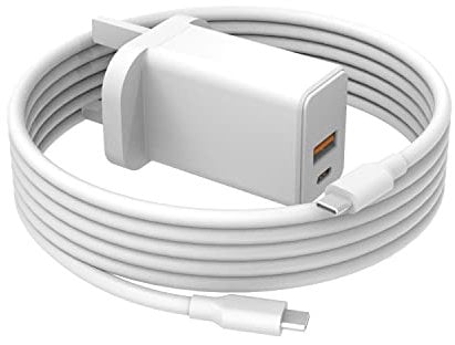 Superer 30W Fast Charger Fit for iPad Air 11/13 inch 2025 2024, 10.9 4th 5th 6th Generation, mini 6th 7th Gen Charging Plug and 1.8 M USB-C Cable
