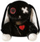 Kekou Halloween Kaninchen Plüschtier,Gothic Kuscheltier Hasen - Halloween Dreadful Bunny Stuffed Pillow Huggable Bunny Dolls für Kinder und Erwachsene