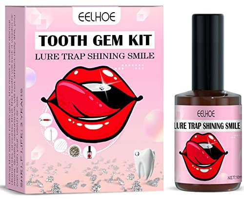 Frdun DIY Zahnstein Set DIY Zähne Schmuck Starter Kit mit Kleber und Licht für Mädchen DIY Zahn