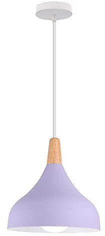 LIGKIN Lampadario Vintage, Lampada a Sospensione Industriale, E27 Regolabile Lampada a Sospensione Moderna Minimalista, Vintage Industriale Lampada per Salotto, Corridoio(Lampadine non Incluse,Viola)
