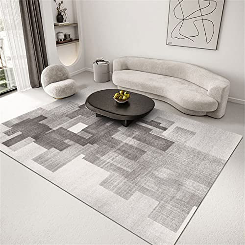 DJHWWD Kinderteppich Junge Auslegware Kristall Samt Teppich Wohnzimmer Couchtisch Matte Schlafzimmer Nachttischmatte rutschfest Grau Teppich Petrol 140X200cm