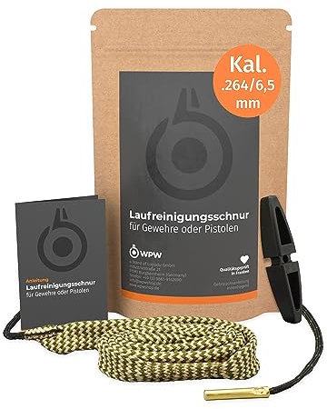 WPW Laufreinigungsschnur für Gewehre als Waffenreinigungsset & Laufreiniger, Kaliber .264 Win. Mag., Kaliber 6,5 mm, Büchsen & Langwaffen