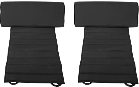 seasio 2X La Almohadilla Universal de Pierna de PU para Asiento de AutomóVil de ExtensióN de Soporte Soporte Suave para Los Pies CojíN de PU de Pierna Rodillera Negro