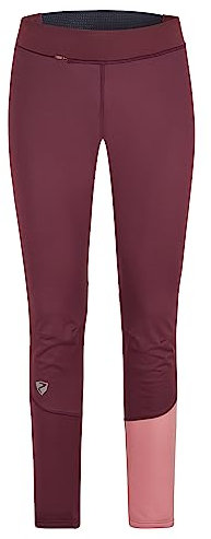 Ziener Damen NURA Softshell-Hose, Langlauf-Tight | Winddicht, elastisch, Velvet red, 38