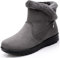 Hsyooes Stivali da Neve Donna Caldo Foderato Stivaletti Invernali Cerniera,Gray,Produttore 235/EU36