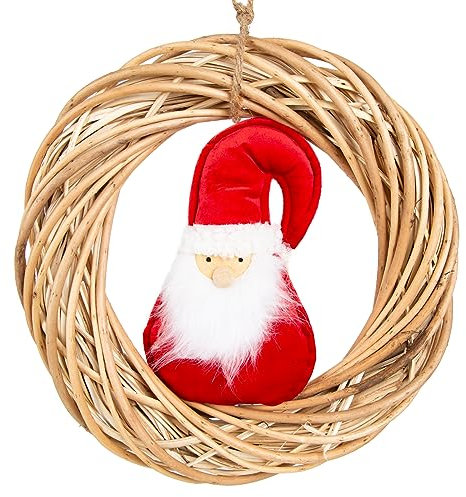 Logbuch-Verlag Weihnachtskranz Türkranz zu Weihnachten mit Nikolaus Ø 38 cm Weidenkranz Weihnachtsdeko