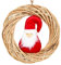 Logbuch-Verlag Weihnachtskranz Türkranz zu Weihnachten mit Nikolaus Ø 38 cm Weidenkranz Weihnachtsdeko