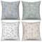 ASDCXZ Kinder Kissenbezug 45x45 cm 4er Set, Niedlich Blume Regenbogen Wolke Blau Grün Sofa Dekokissen Kissenbezüge Kissenhülle Waschbar Polyester Flachs Textil Outdoor Kopfkissenbezug Kissen Bezug