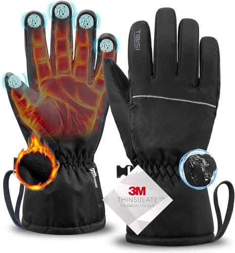 RUIXUE Winter Thermal Gloves -25℉ Coldproof Touchscreen Ski Gloves 3M Thinsulate Waterproof for Cycling Running Climbing Hiking Outdoor Sports